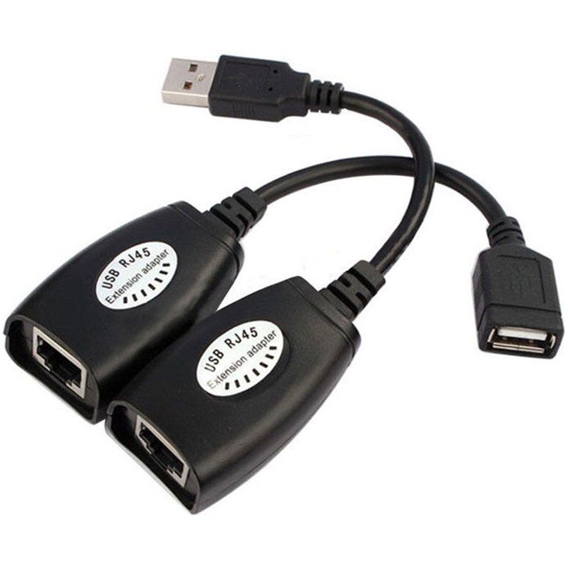 Adaptateur et convertisseur USB 2.0 mâle femelle Cat6, Cat5, 6 Rj45 LAN Ethernet, Extension réseau, répéteur, câble
