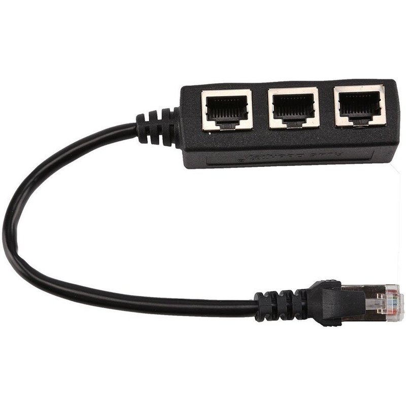 Répartiteur de câble réseau professionnel RJ45 1 à 3 Ethernet LAN, adaptateur d'extension, connecteur de câble RF
