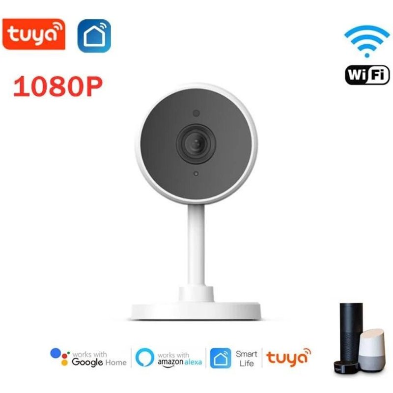 Mini caméra de Surveillance IP Wifi hd 1080P Tuya, dispositif de sécurité d'intérieur sans fil, avec suivi automatique et Vision nocturne