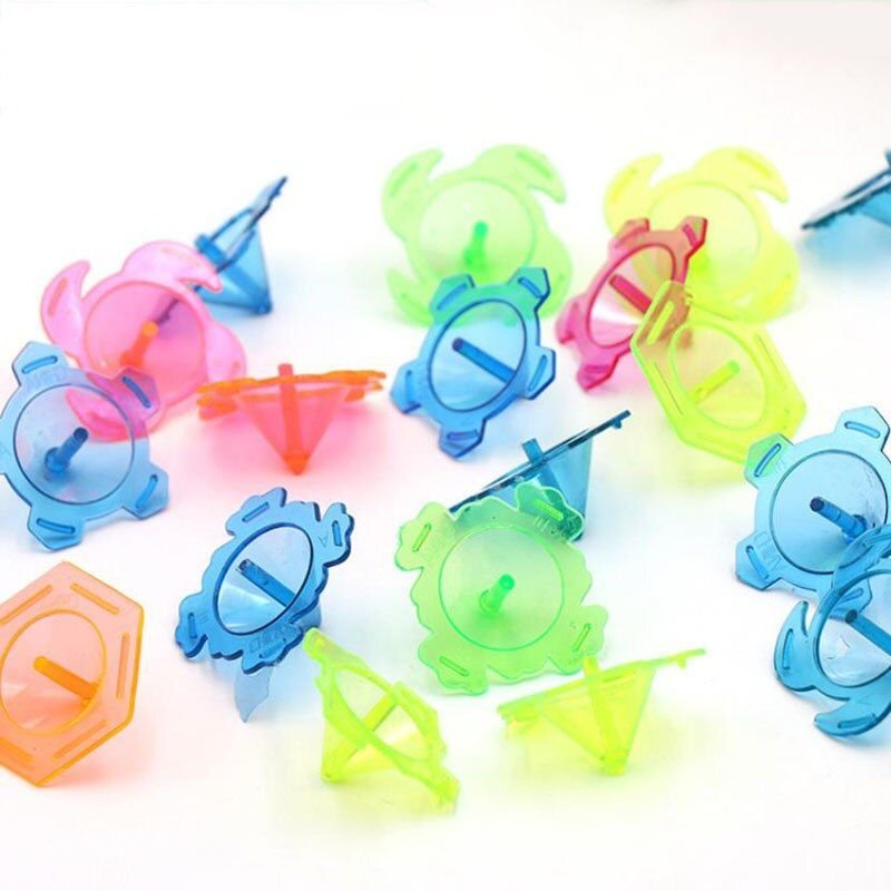 Mini Toupies Amusantes En Plastique De Couleur Aléatoire, 20 Pièces, Cadeaux De Fête Pour Enfants