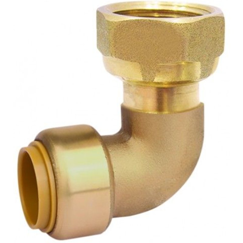 Coude Femelle - à écrou mobile - Laiton - Toutub -15x21 - Diamètre 12 BOUTTÉ