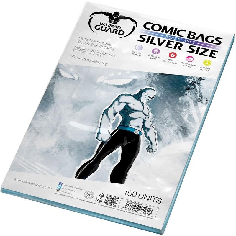 Ultra Pro Ultimate Guard - Pochettes Comics Refermables (Silver Size) (100)
