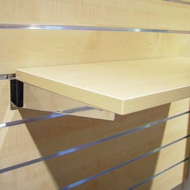 Console tablette verre bois P 38 cm paire BOHNACKER