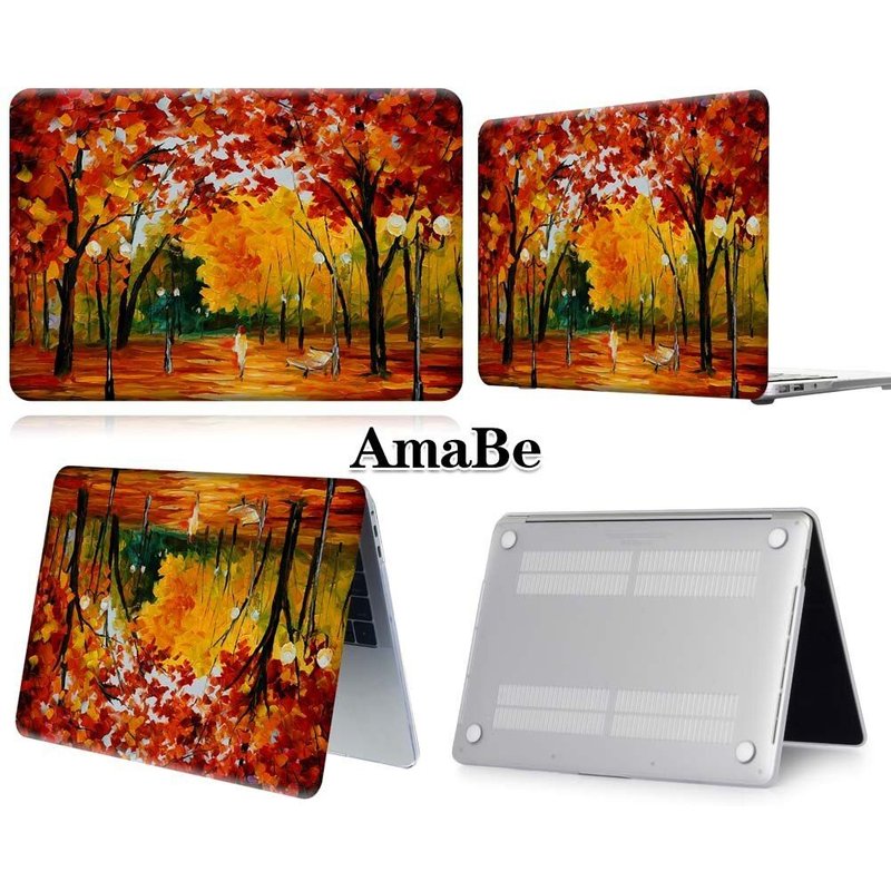 Coque Anti-chute pour Macbook, nouvelle barre tactile - For AIR 11 A1370 A1465 - peinture forestière rouge