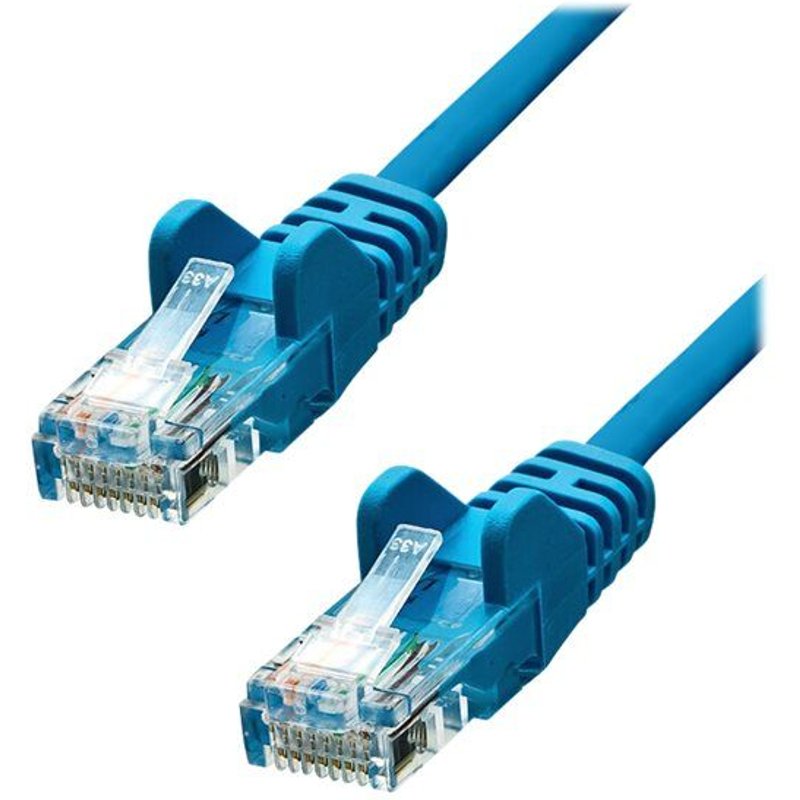 ProXtend - Cordon de raccordement - RJ-45 (M) pour RJ-45 (M) - 15 m - UTP - CAT 5e - moulé, sans crochet - bleu