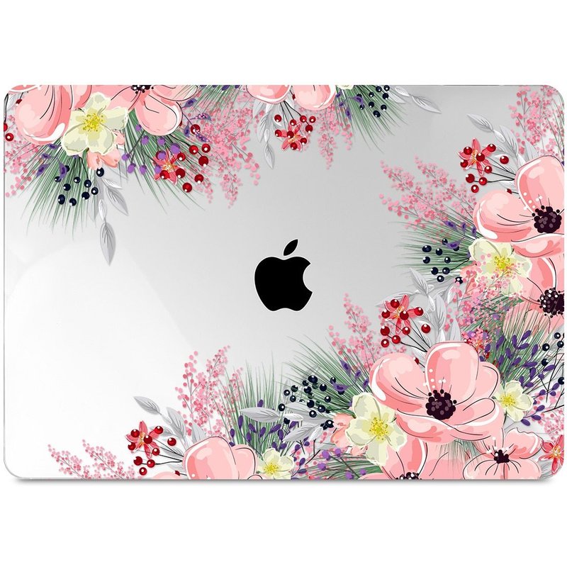 Coque rigide en cristal avec feuilles tropicales pour Macbook - For AIR 13 A2179 A2337