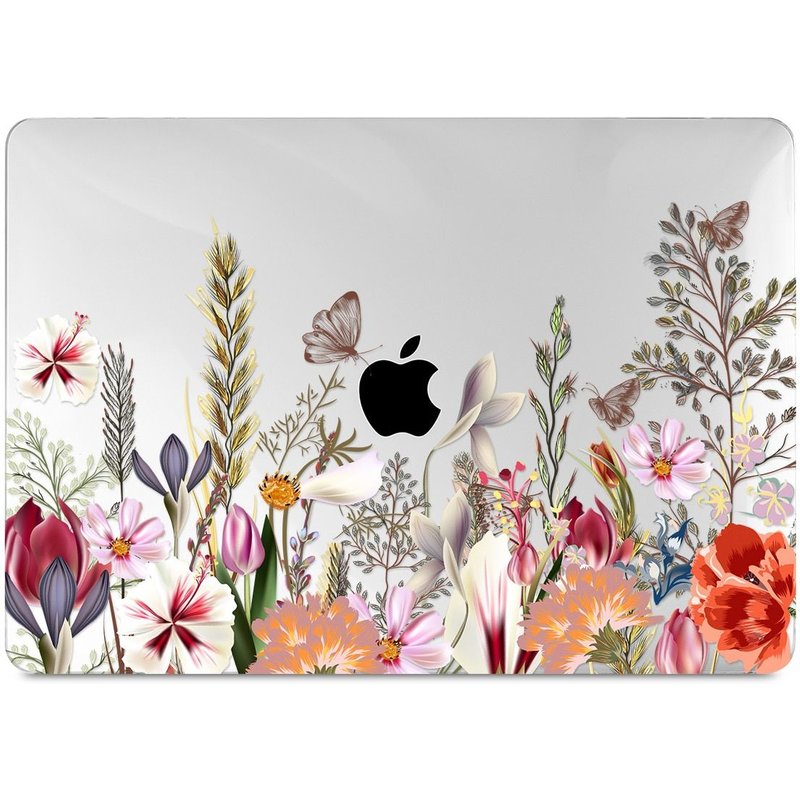 Coque rigide en cristal avec feuilles tropicales pour Macbook - For Modèle A1708