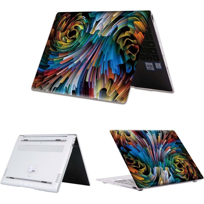 Coque rigide peinte pour HUAWEI MateBook, 13.9 pouces, étui de protection pliable Durable pour ordinateur portable - For MateBook 13 amd Ryze - 14.Abstract de couleur 2