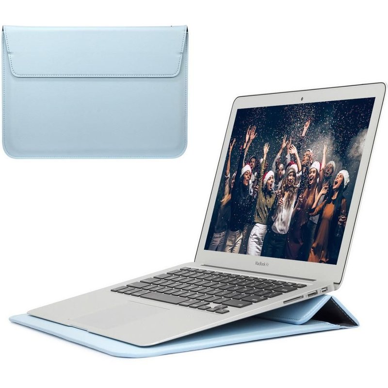 Étui en cuir pour ordinateur portable, housse en tissu pour MacBook m1 Air Pro 2012 2020,huawei, accessoires - For 13 pouces 35cm-25cm - shui bleu