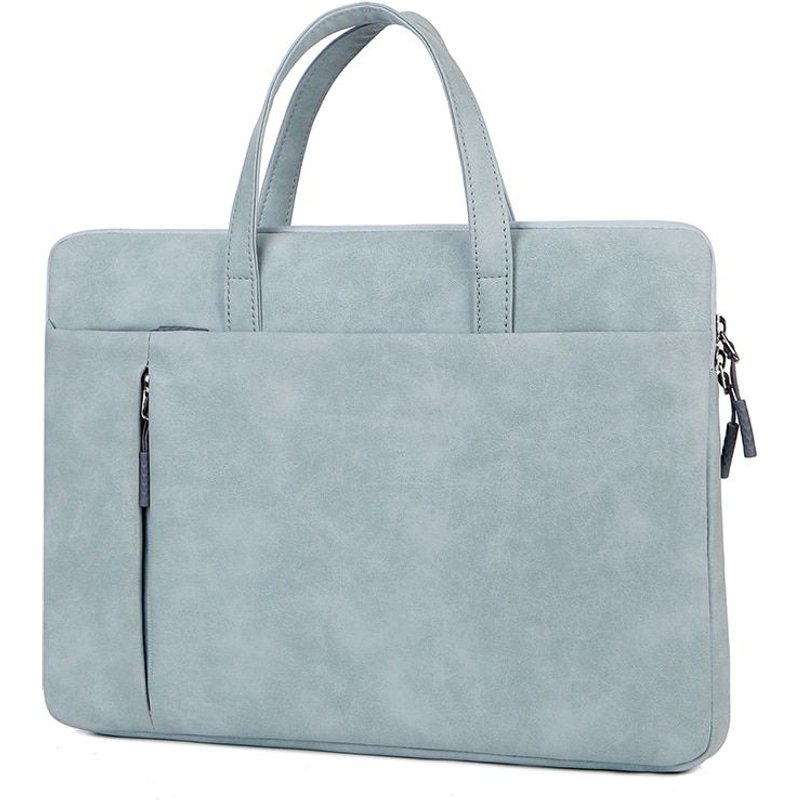 Étui étanche en PU pour ordinateur portable , pochette pour Macbook Air Pro, mallette à main pour hommes et femmes - For 15.6-Pouces - bleu