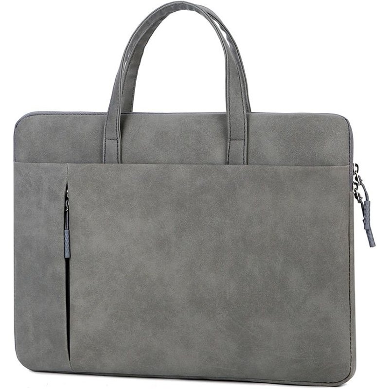 Étui étanche en PU pour ordinateur portable , pochette pour Macbook Air Pro, mallette à main pour hommes et femmes - For 15.6-Pouces - gris foncé