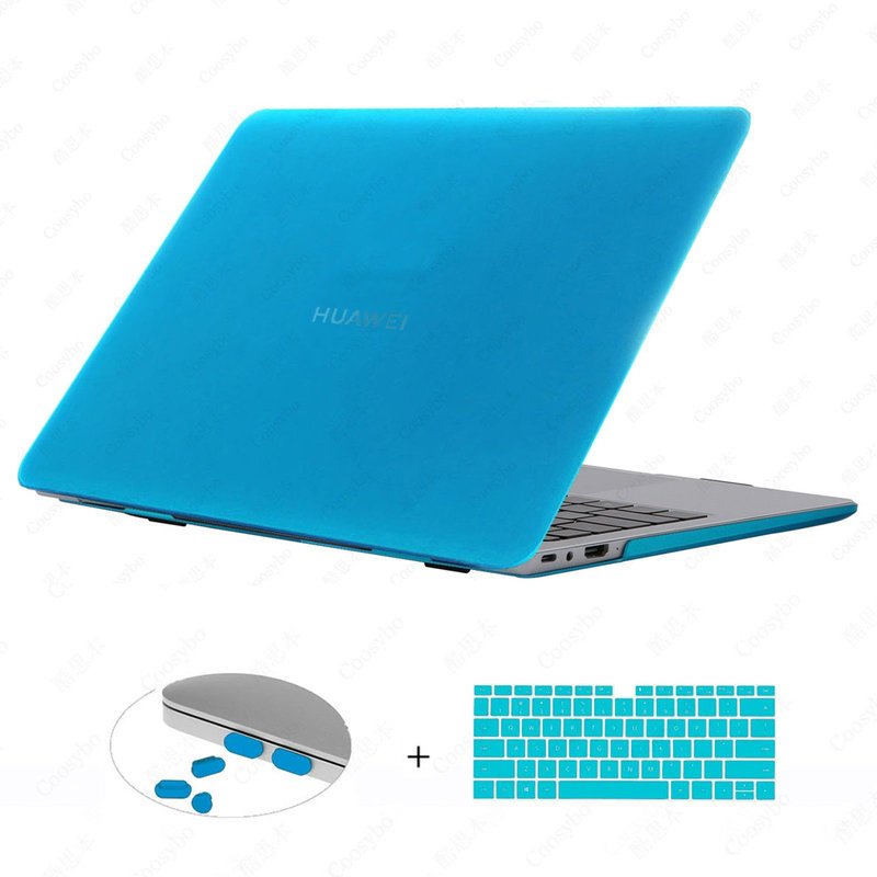 Étui Matebook , housse de clavier mate, protecteur d'écran pour Huawei - For Matebook X Pro - 3 en 1 bleu mate