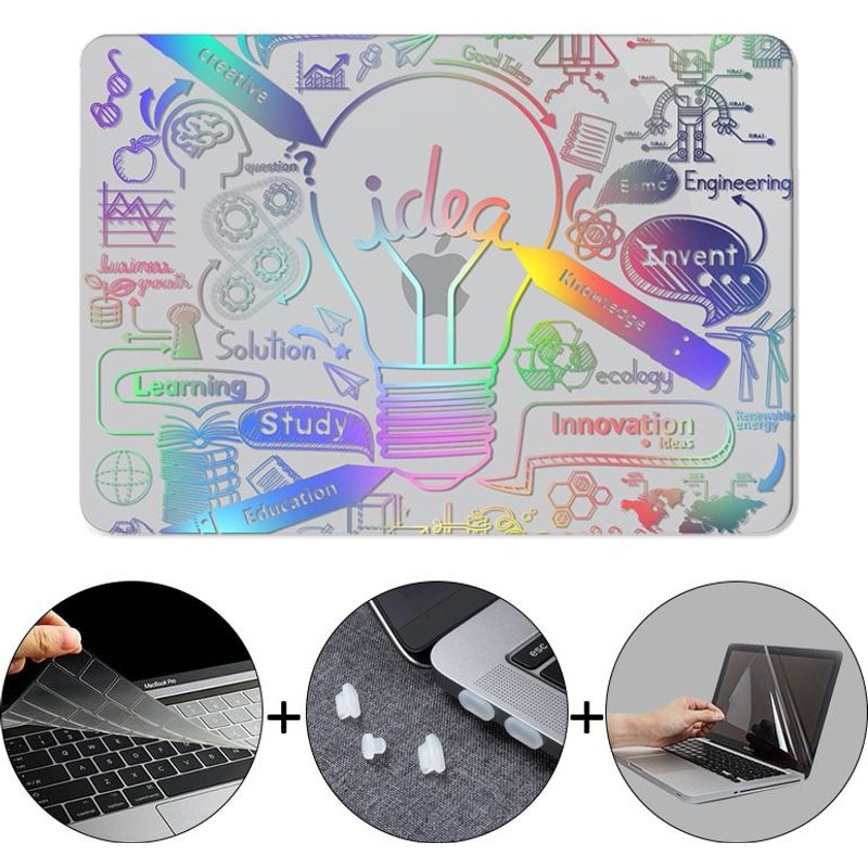 Étui MTT pour Macbook Air 13 M1 2020, coque en cristal, motif Floral, avec barre de touche, pour ordinateur portable, A2337, A2338,, 16 - For 2020 pro A2289 A2251 - Ampoule laser