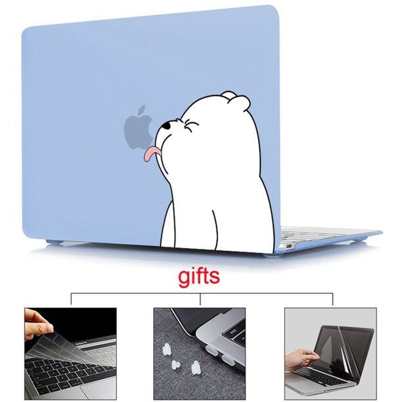 Étui MTT pour Macbook Pro 13 M1 A2338 2020, mignon, dessin animé, couverture pour Macbook Air Pro Retina - For AIR 11 A1465 A1370 - Bleu mate