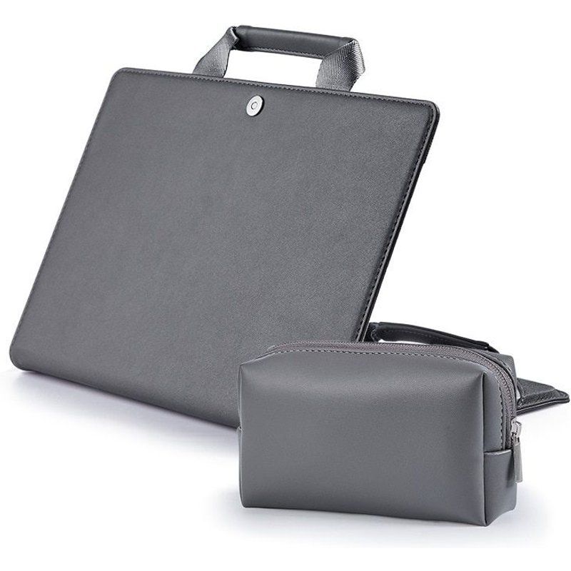Étui Portable en cuir pour Macbook Air - For A2289 - Gary avec petit sac