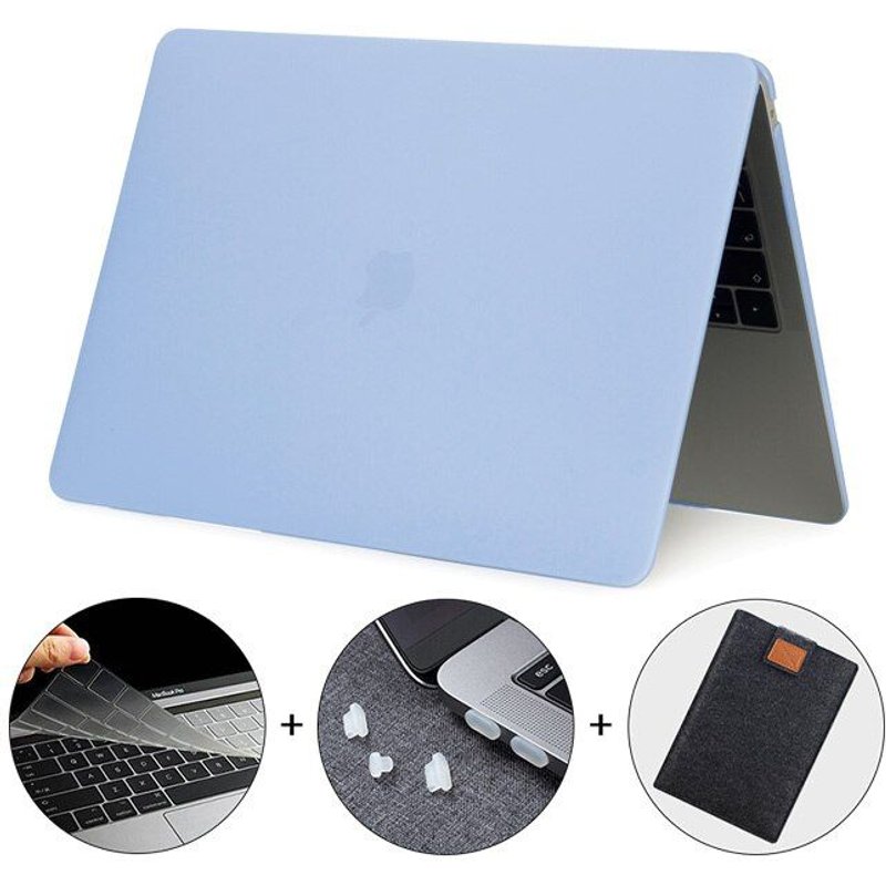 Étui pour MacBook Air Pro Retina , coque de protection avec housse de clavier et bouchons anti-poussière pour ordinateur portable, accessoire rigide mat et cristal - For Pro 13 A1278 CD-ROM - Mat neuf bleu