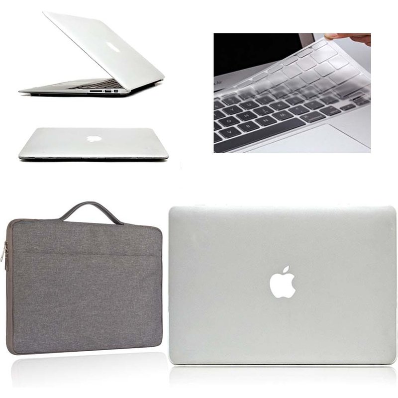 Étui pour ordinateur portable Apple MacBook Air Pro Retina de, avec housse de clavier et housse pour ordinateur portable, couleur unie, motifs - For Retina 15 (A1398) - blanche