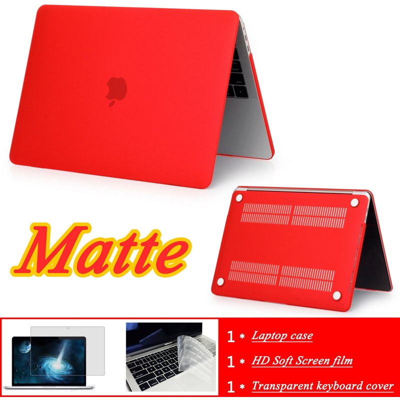 Étui pour ordinateur portable Apple Macbook M1 Chip Air Pro Retina , nouvelle coque 2020 MacTouch Bar ID Air Pro - For 2020PRO13 A2251A2289 - Rouge mate