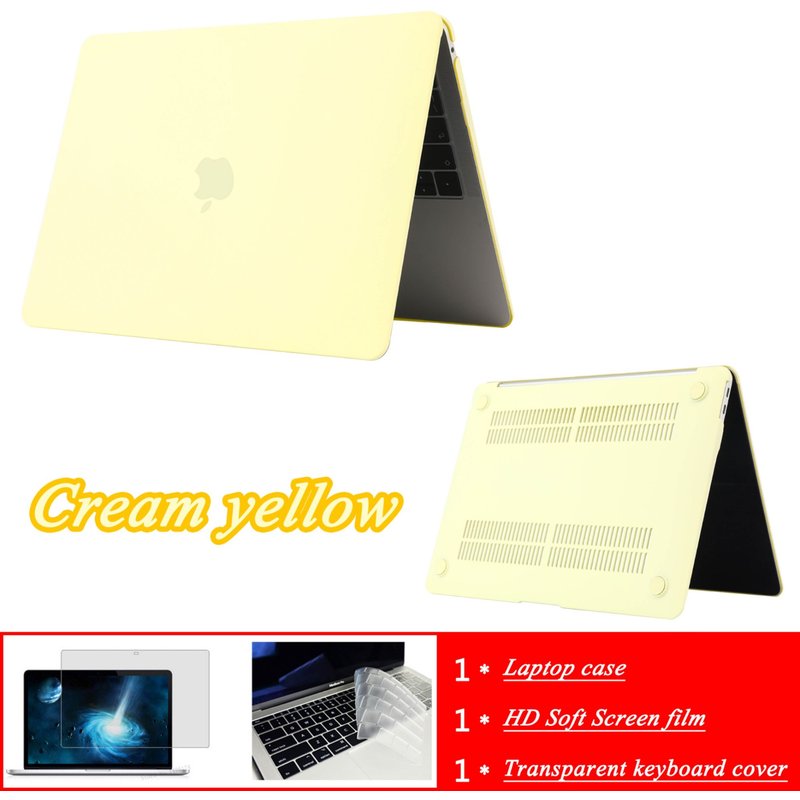 Étui pour ordinateur portable Apple Macbook M1 Chip Air Pro Retina , nouvelle coque 2020 MacTouch Bar ID Air Pro - For Pro15 A1707 A1990 - Jaune crème