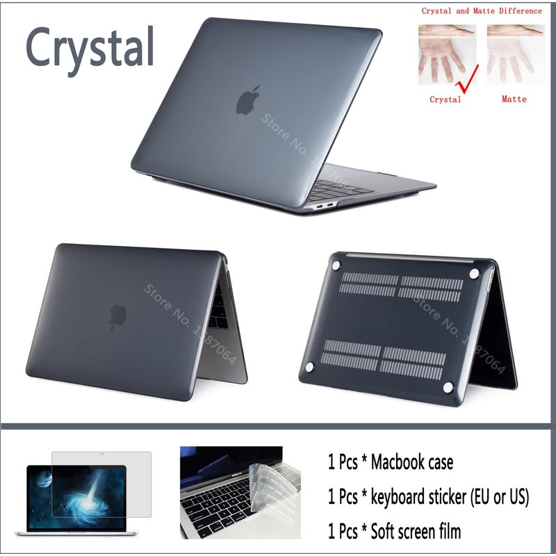 Étui Pour ordinateur portable Pour MacBook - For 2020 pro13a2251a2289 - Cristal noir