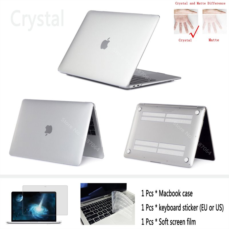Étui Pour ordinateur portable Pour MacBook - For Ancien air13 A1466A1369 - Cristal transparent