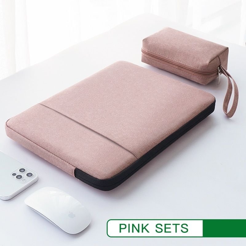 Étui pour ordinateur portable, housse de transport pour Macbook Air Pro M1 15.4, accessoires de coque pour Huawei Xiaomi HP lenovo, pouces - For 10 pouces - Ensembles roses