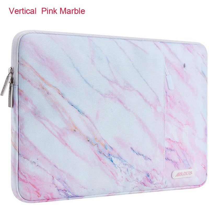 Housse en toile pour ordinateur portable, étui pour Macbook Pro Air 13 M1 11 2020 14 pouces Dell HP Asus Lenovo, hommes et femmes - For 13,3 pouces-ordinateur portable - Marbre rose vertical