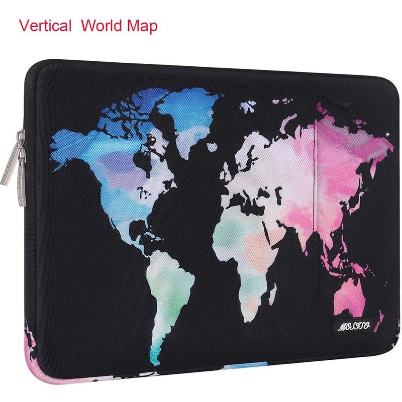 Housse en toile pour ordinateur portable, étui pour Macbook Pro Air 13 M1 11 2020 14 pouces Dell HP Asus Lenovo, hommes et femmes - For 2016-2020 MAC Pro13 - Carte mondiale verticale