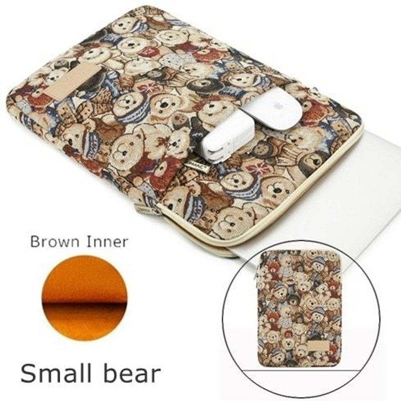 Imperméable Kinmac Marque Ordinateur Portable Sac , Antichoc Dame Homme Housse Pour MacBook Air Pro M1 Cahier, DropShip - For 15,4 pouces - Petit ours