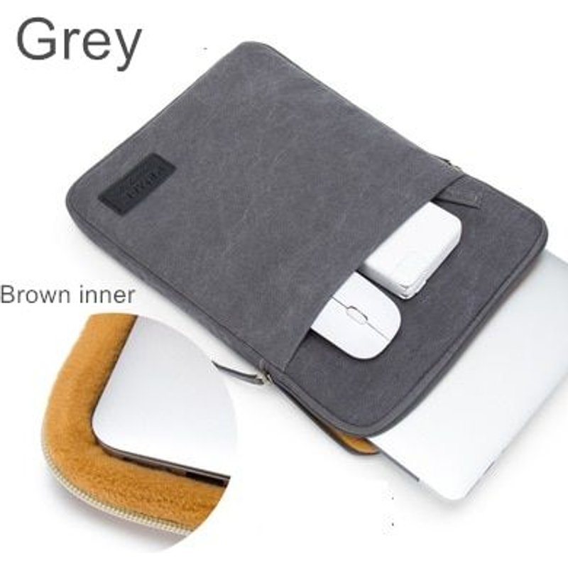 Imperméable Kinmac Marque Ordinateur Portable Sac , Antichoc Dame Homme Housse Pour MacBook Air Pro M1 Cahier, DropShip - For 2018-2021 Mac Air 13 - Toile grise