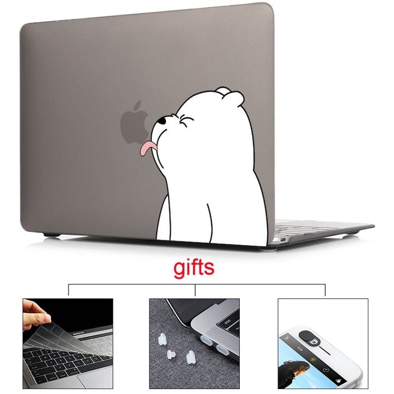 MTT Mallette Pour Ordinateur Portable Pour Apple Macbook Air Pro Retina Tactile bar Lumière Ampoule Couverture Imprimée pour mac livre 12 pouce Dur Cas - For Pro 13 A1278 CD-ROM - -Matte gris