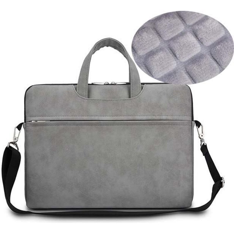 Nouveau sac étanche pour ordinateur portable 14.1 , sacoche à bandoulière pour ordinateur Macbook Air, porte-documents - For 13 - gris