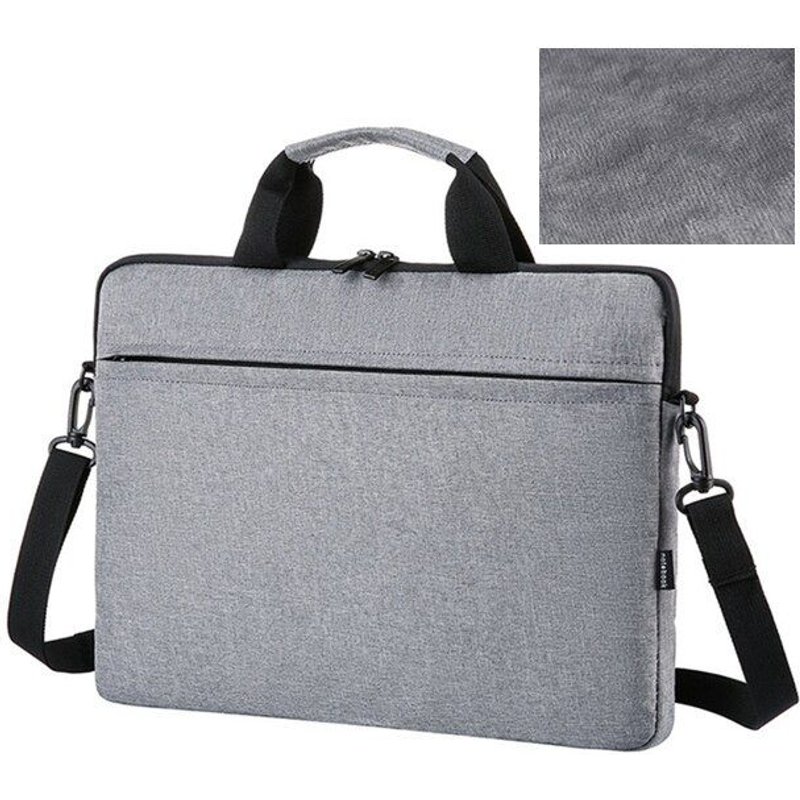 Nouveau sac étanche pour ordinateur portable 14.1 , sacoche à bandoulière pour ordinateur Macbook Air, porte-documents - For 14 - Gris-a