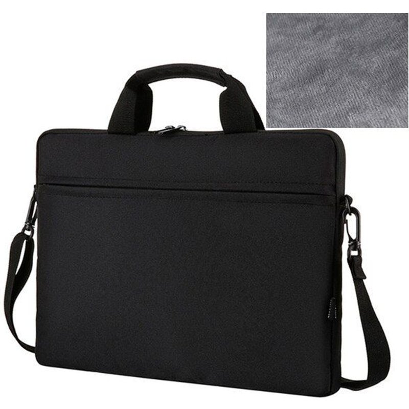 Nouveau sac étanche pour ordinateur portable 14.1 , sacoche à bandoulière pour ordinateur Macbook Air, porte-documents - For 15 - Noir-a