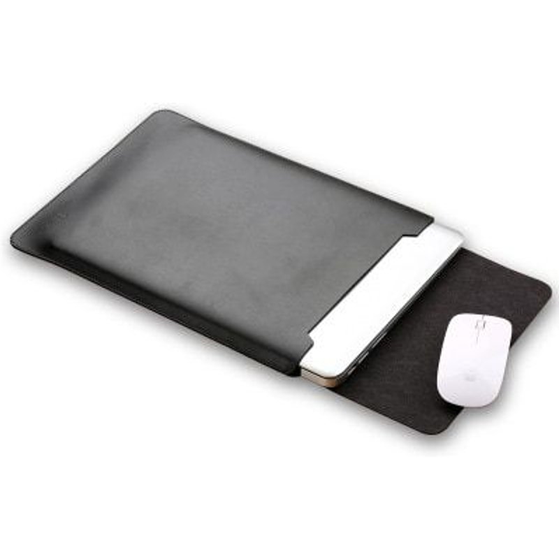 Pochette en cuir et tapis de souris 2 en 1 pour XiaoMi Macbook Air,housse pour ordinateur portable, Retina Pro, - For 13 A2251 A2289 A1989 - le noir