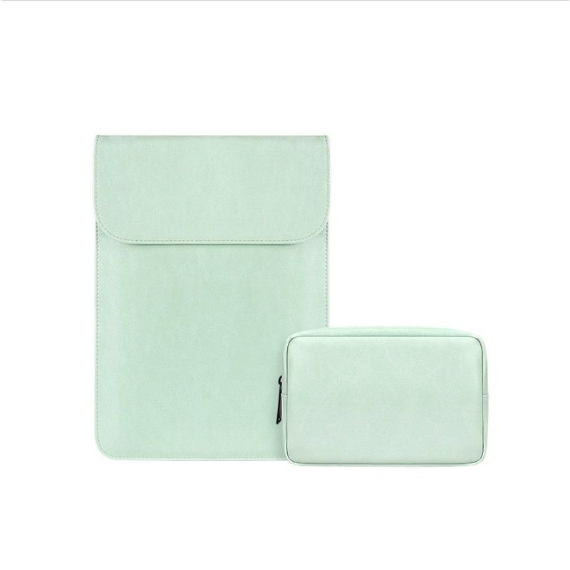 Pochette en cuir PU pour ordinateur portable, étui étanche pour Macbook Huawei Pro Xiaomi - For 12.5 - Vert