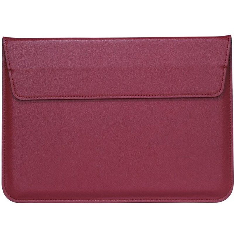 Pochette en cuir PU pour ordinateur portable, étui pour Macbook Air Pro 15.4 Retina, unisexe - For 12 pouces - vin rouge