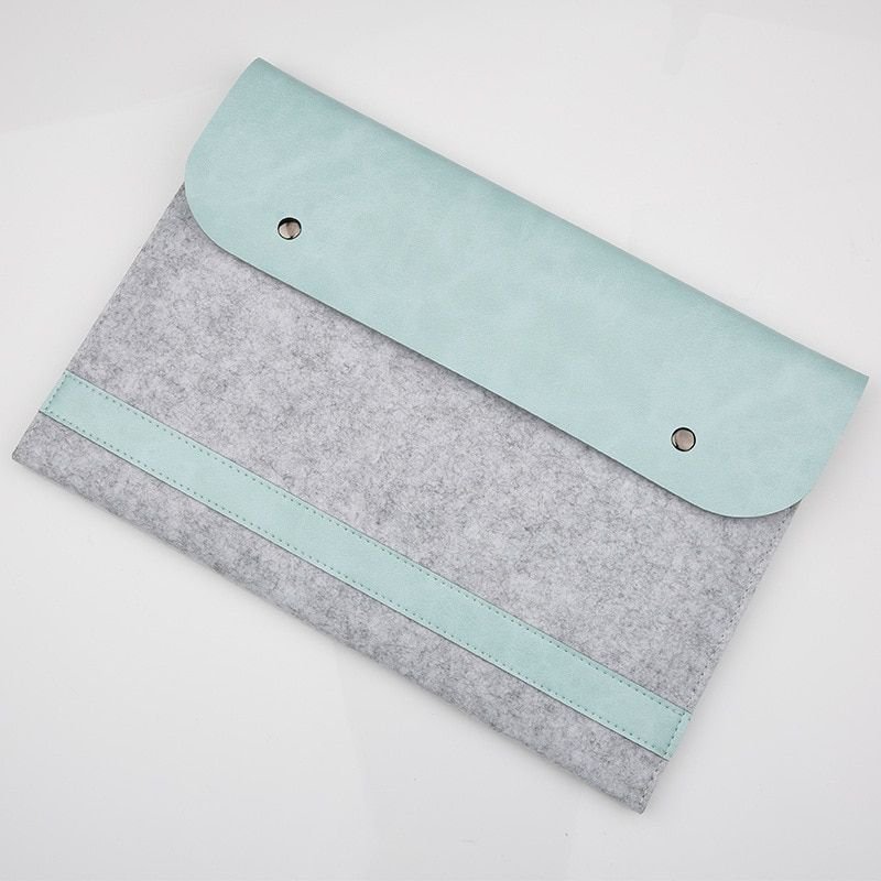 Pochette magnétique en cuir PU pour ordinateur portable, étui pour Macbook Air Pro Retina 12 , pochette pour tapis de souris, nouveauté - For 13 pouces - vert