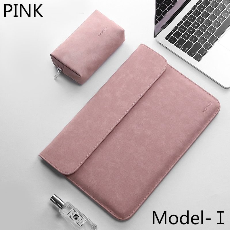Pochette pour ordinateur portable, housse de protection, sacoche texture de velours, avec fermeture à magnet, résistant à l'eau, pour Macbook Air Pro Retina, Huawei Matebook Shell, - For Mac12 A1534 A1931 - Rose 1 croix