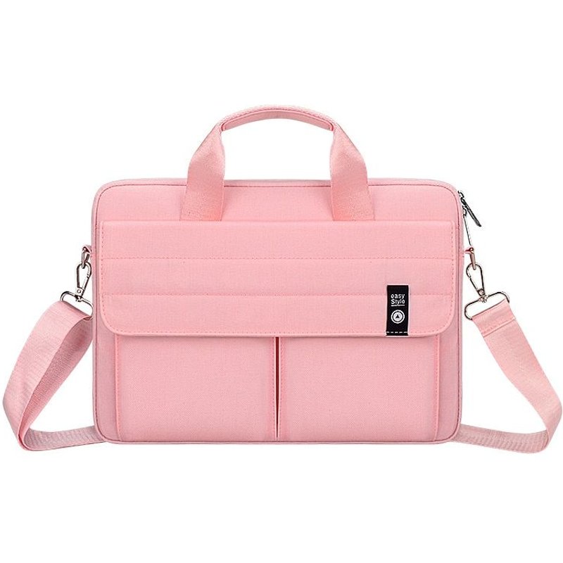 Sac à bandoulière polyvalent pour ordinateur portable , sacoche pour ordinateur portable, pour Macbook Air Pro, porte-documents - For 15,6 pouces - Rose