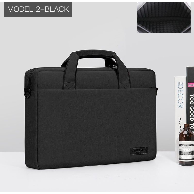 Sac à bandoulière pour ordinateur portable, porte-documents à manches, pour HP Pro 13 17 Macbook Air XiaoMi HUAWEI Lenovo Dell HP - For 12 13.3inch - Modèle 2-noir