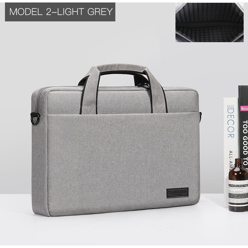 Sac à bandoulière pour ordinateur portable, porte-documents à manches, pour HP Pro 13 17 Macbook Air XiaoMi HUAWEI Lenovo Dell HP - For 17.3inch - Modèle 2-lumière gris