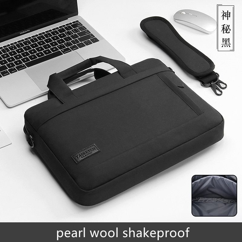 Sac à main de transport pour ordinateur portable, sacoche de protection à bandoulière pour Macbook Air de , ASUS, Lenovo, Dell, Huawei - For 12 - 3C305Black