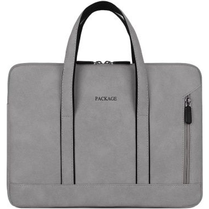 Sac à main en cuir PU pour ordinateur portable, sacoche de luxe pour ordinateur portable de pour Macbook Pro Air 13, Xiaomi Asus - For Pour 14,1 pouces - gris