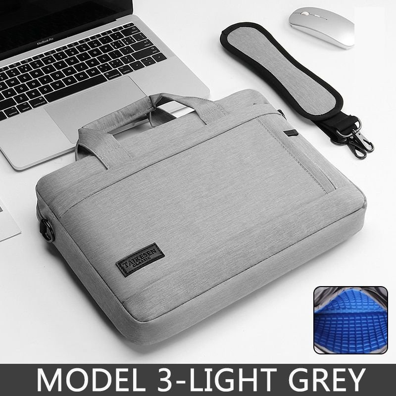 Sacoche de protection à bandoulière pour ordinateur portable, sacoche de transport pour Macbook Air pro 17 pouces ASUS Lenovo Dell Huawei - For 17.3inch - Modèle 3-lumière gris
