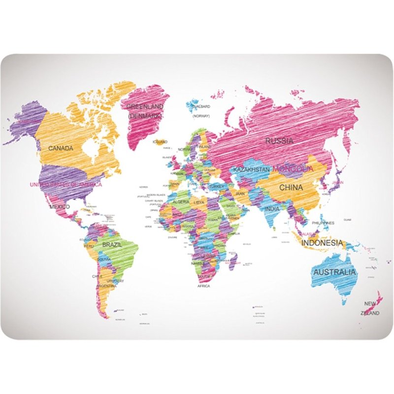 Coque imprimée de la carte du monde pour Macbook Pro - For Pro 15 avec CD-ROM