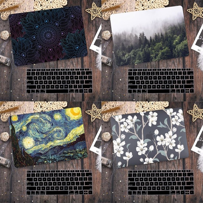 Coque mate sans empreintes digitales pour Macbook , barre tactile 15 pouces + housse de clavier - For Pro 2020 A2338 A2289 - Gris ultra-mince