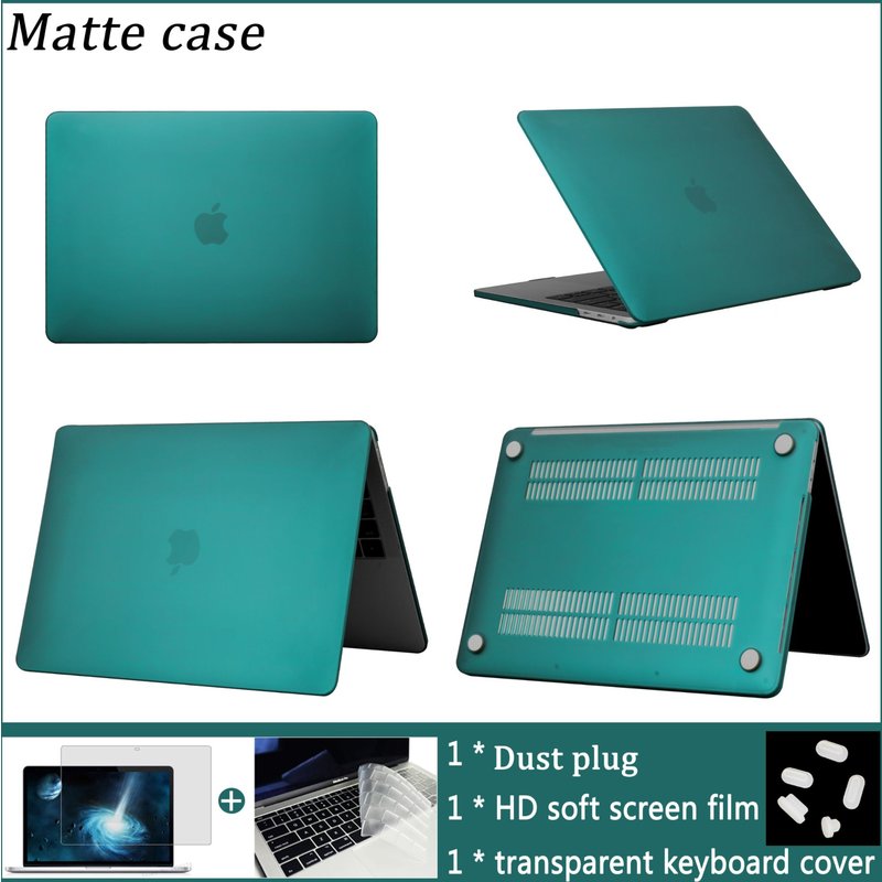 Coque pour MacBook - For Ancien air13 A1369A1466 - Sarcelle noire mate