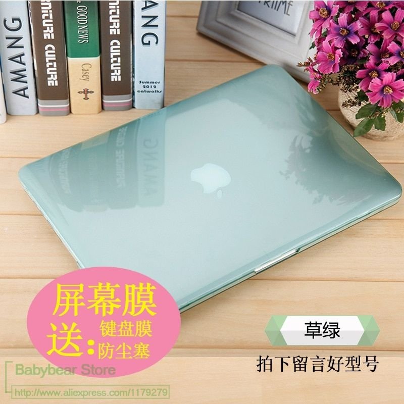 Coque 3 en 1 pour MacBook Retina13/15 , étui transparent pour ordinateur portable avec Touch Bar, compatible avec Apple MacBook Air - For Pro 13 Retina A1502 - vert