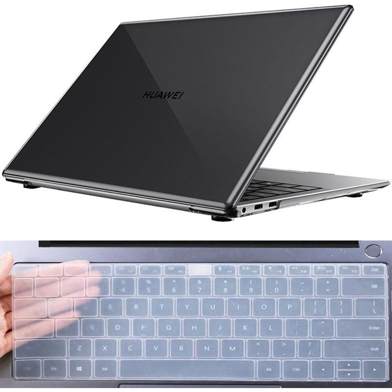 Coque pour MagicBook , avec couvercle de clavier - For MateBook D14 - cristal noir